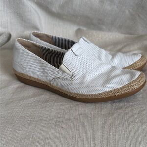 Women's White Slip-On Espadrille-Style Casual Clarks Sz 7.5